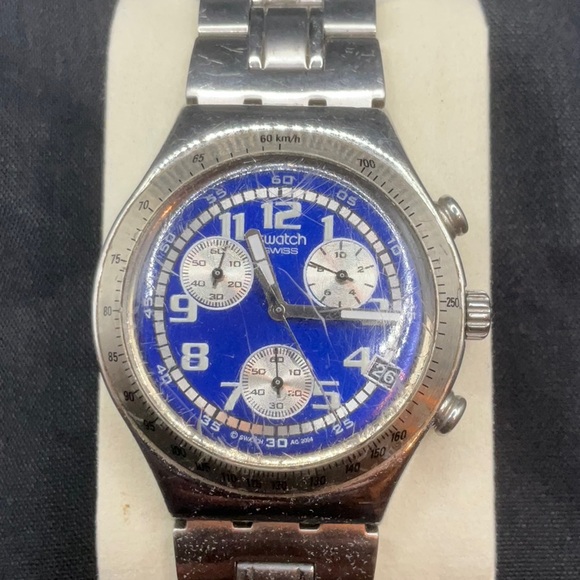 Swatch Accessories Swatch Watch Irony Blue Dial Chronograph